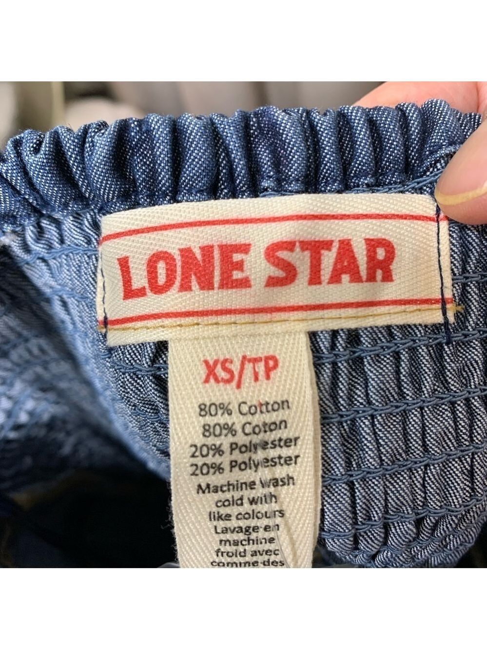 Vintage Lone Star Cowgirl Denim Dress Sz XS Blue Sweatheart Neckline Western Y2K - Picture 8 of 14